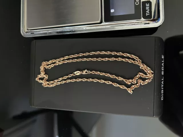 9ct Solid Rose Gold Prince Wales Chain 18inch Hallmarked And Stamped