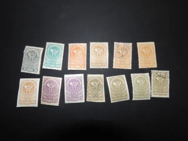 Briefmarken „13x Österreich teilw. Falz wie abgebildet (24)“