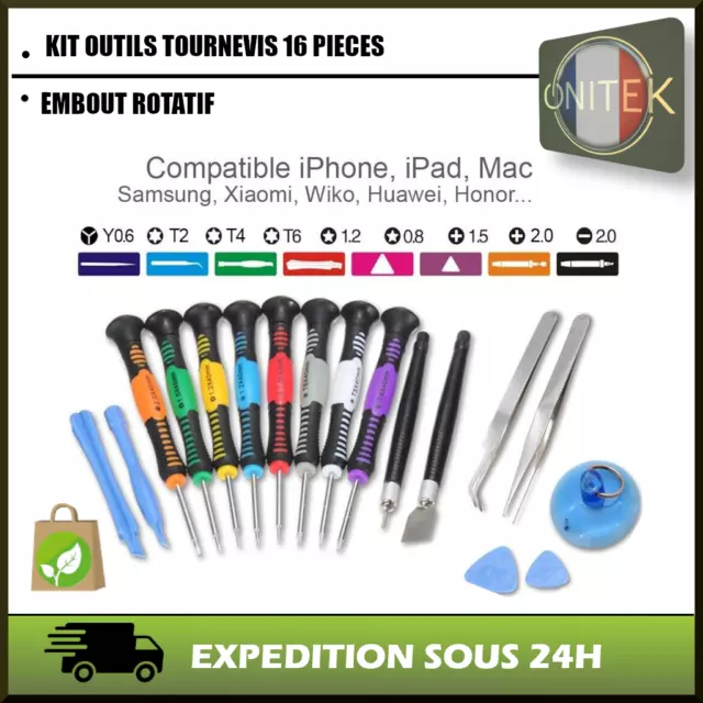 ✅Kit Outils Tournevis Iphone 4 5 6 7 8 X 11 12 13 Ipad Ipod Reparation Telephone