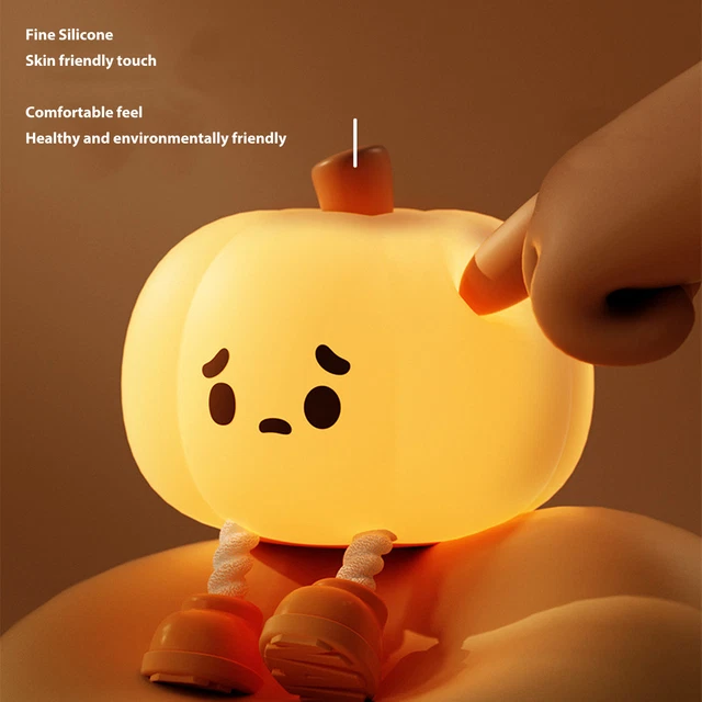 Innovative Rechargeable Pumpkin Night Light Eye Protection Decorative Light