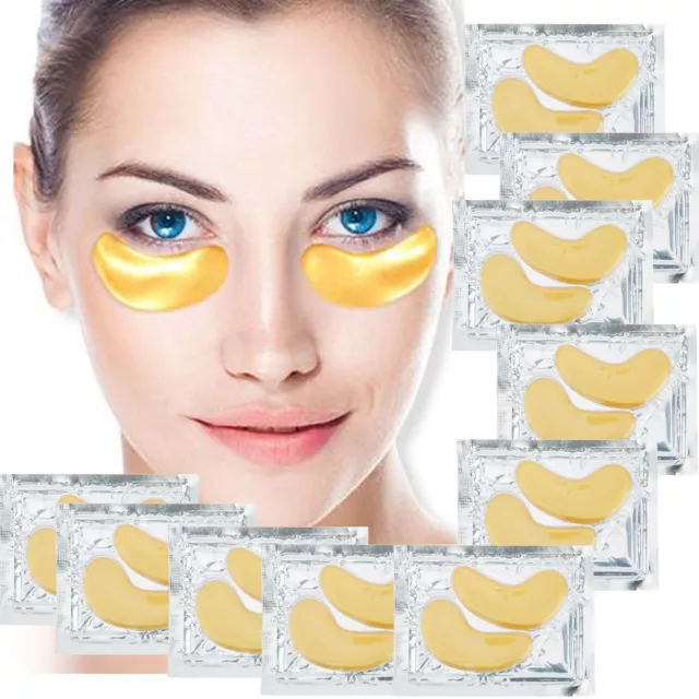 Premium Under Eye Mask Crystal Collagen Gel Pad Gold Face Anti Aging Wrinkle