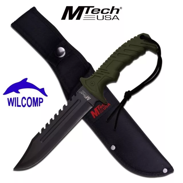 Mtech Usa Mt-20-57Gn Fixed Blade Knife Outdoor Camping Hunting Survival