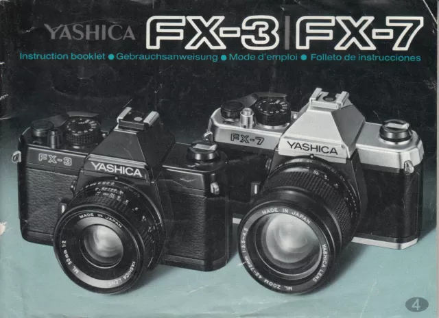 Yashica FX-3/FX-7 Bedienungsanleitung English/Deutsch/France/Italian N.B.170