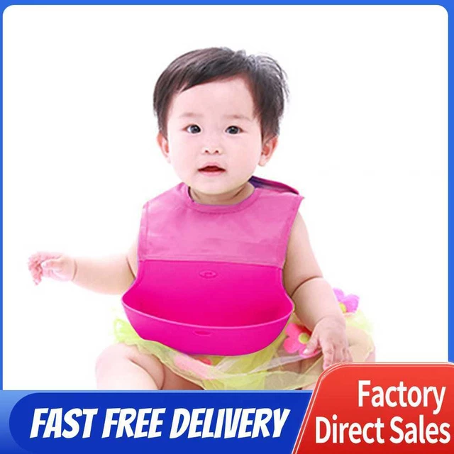 Baby Bibs Waterproof Bibs Three-Dimensional Food Pocket Bibs Red-94224.02