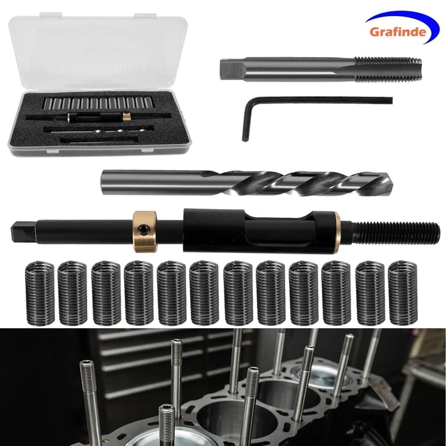 M11 x 1.5 Head Bolt Thread Repair Kit for Toyota Honda Ford GM Nissan Cadillac