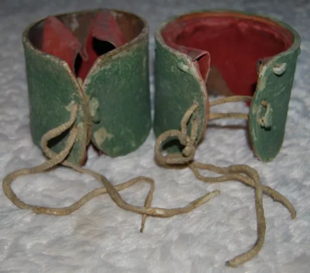Native American Rio Grande Pueblo, Painted Arm Bands ca. 1890-1920