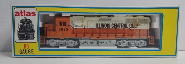 Atlas 7062 HO Illinois Central Gulf GP 38 Diesel Locomotive #3035 LN/Box