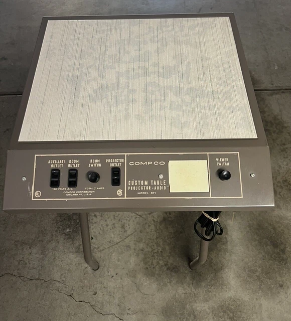 VINTAGE COMPCO CUSTOM Table Projector Audio Model 871 MADE IN USA Rare