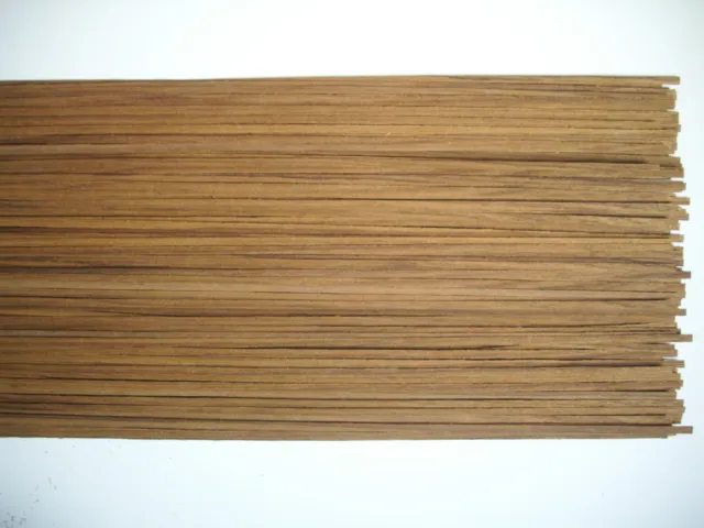 50 Holzleisten Teak   800 x 5 x 0,6 mm