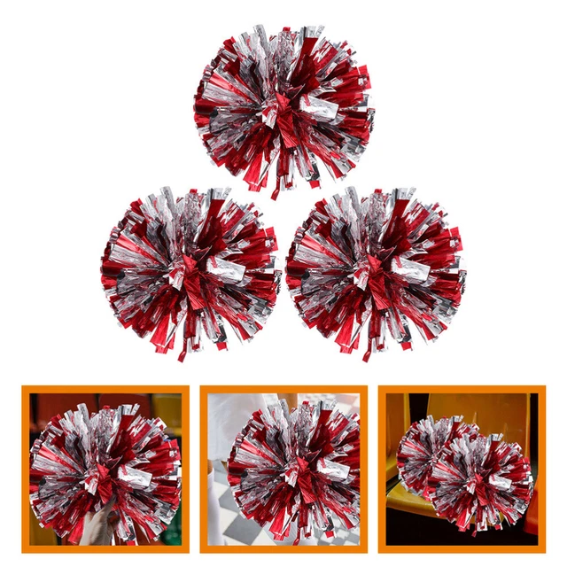 3 Pcs Reusable Cheerleader Pom Poms Compact Outdoor Portable