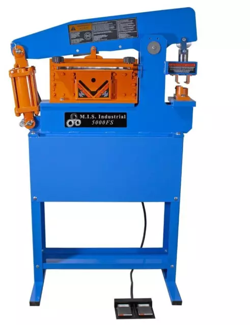 M.I.S. Industrial 5000FS Ironworker 50 Ton Punch Press Angle Iron Shear