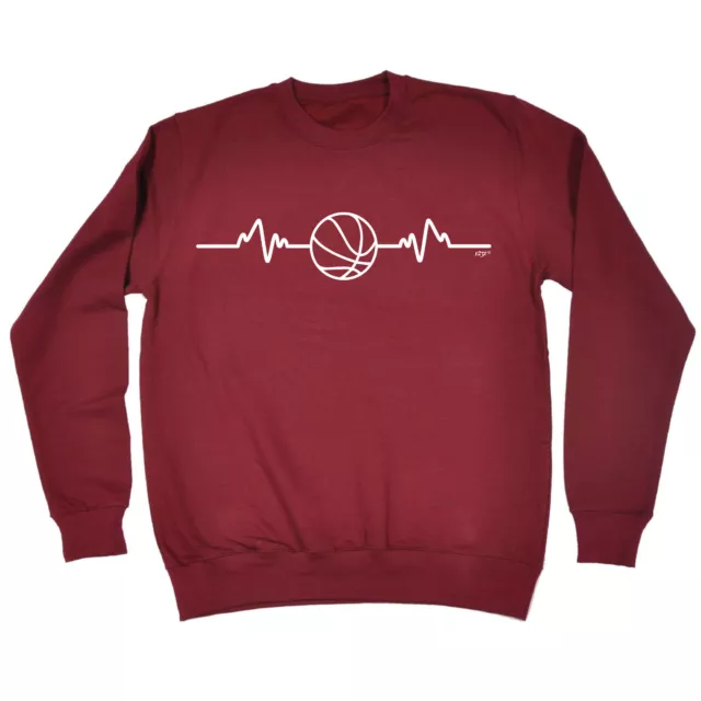 Basketball Pulse - Mens Womens Novelty Funny Top Sweatshirts Jumper Sweatshirt