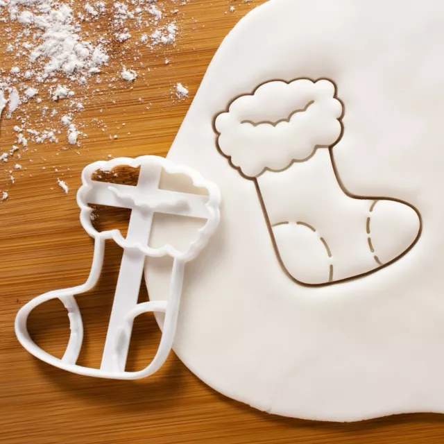 Chaussette de Noël Cookie Couteau Père Noël Joyeux Vacances Biscuit Bas