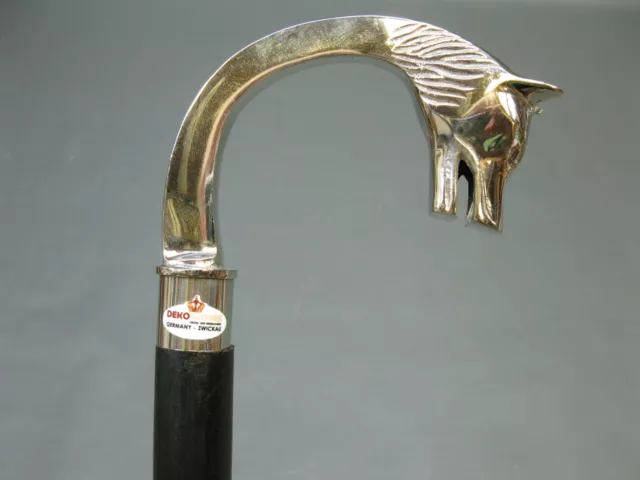 Canne de Marche Bâton de Randonnée Argent Bois Noir 98 CM Walking Stick