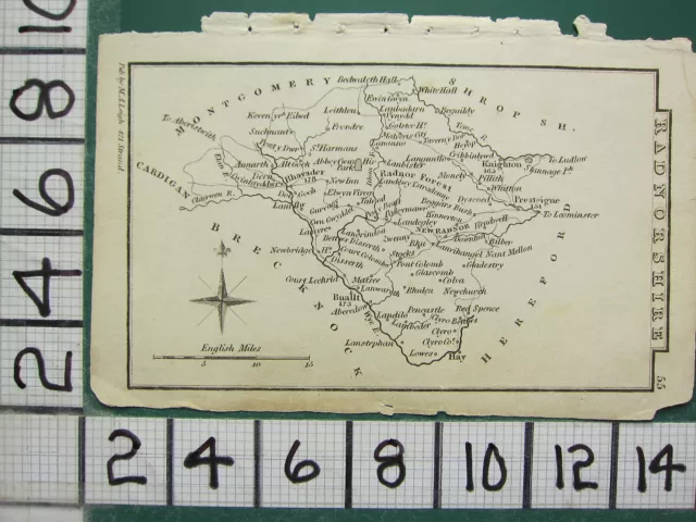 C1833 Georgian Card ~ Radnorshire