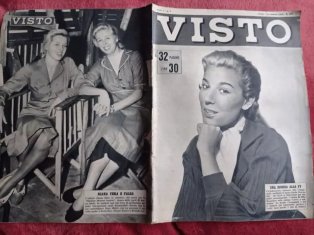 Visto 7 del 1956 Campagnoli Diana Dors Tenley Albright Ford Grace Kelly Caruso