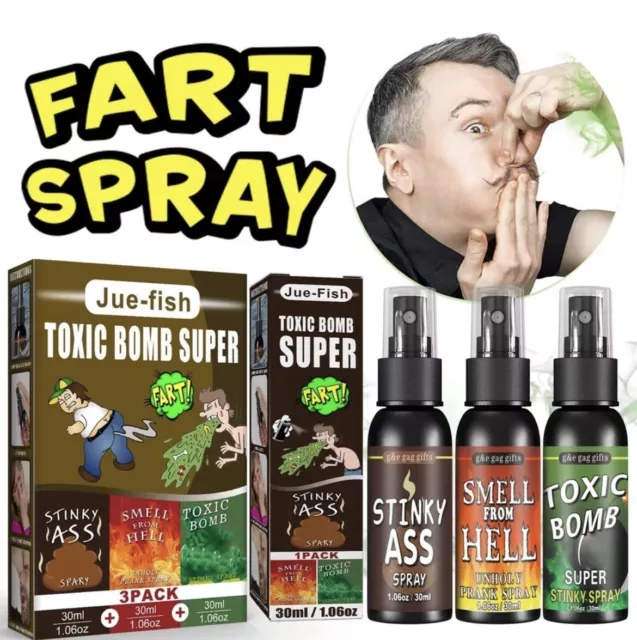 Liquid Fart Spray Stink Bomb Smelly Stinky Ass Toxic Bomb Crap Gag Prank 3 Pack