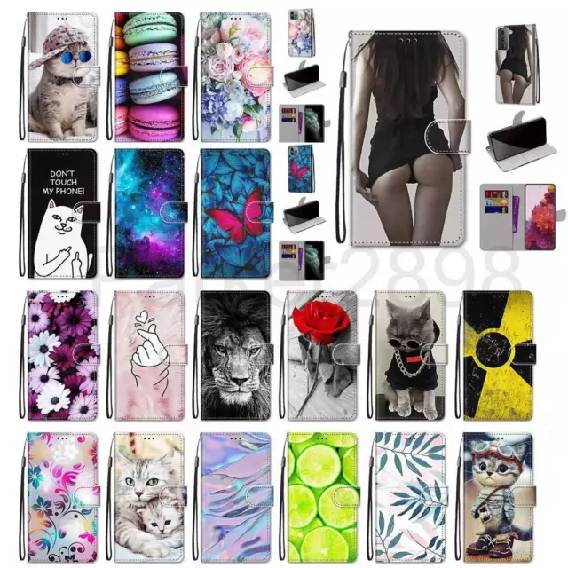 Case For Samsung Galaxy S21 S20 S10 S9 Ultra Plus FE Pattern Wallet Flip Cover