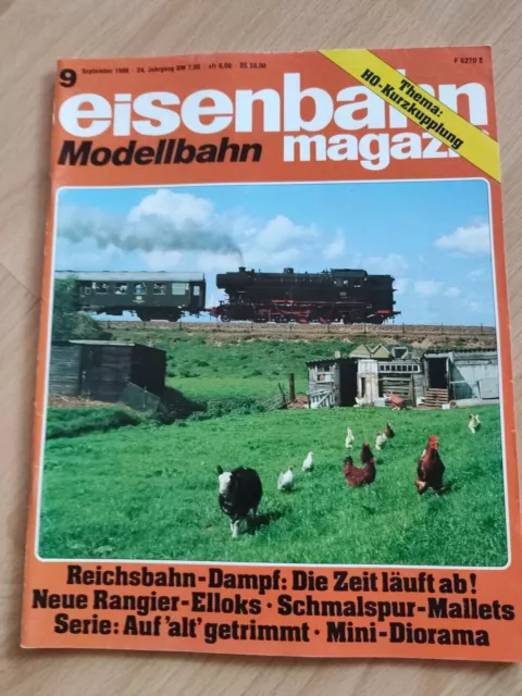 Eisenbahn Magazin Modellbahn September 1986 Reichsbahn-Dampf H-19191