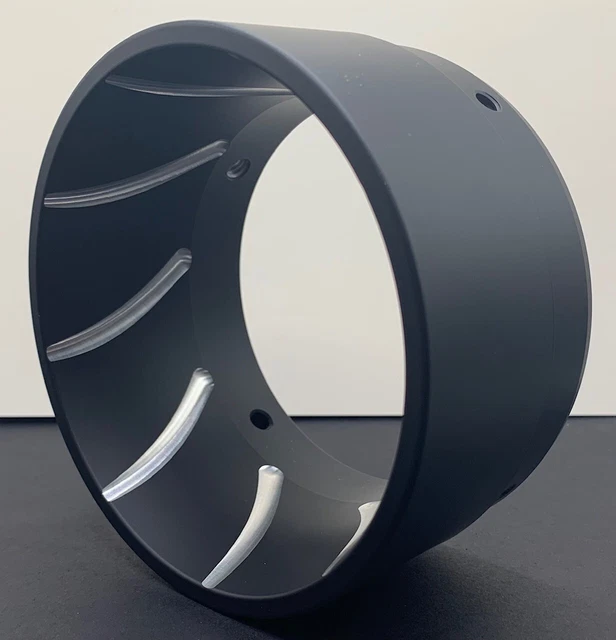"Comet" Glacier Black End Cap / Exhaust Muffler Tip fits on 4.5" Khrome Werks