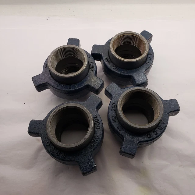 ABCO FIG 200 Ductile Iron 2" Hammer Union 2000 CWP, Lot of 4 97.76