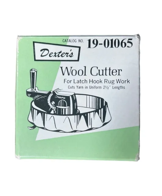 Cortador de lana Dexters para gancho de pestillo alfombra trabajo 19-01065 caja vintage, cortador, hoja