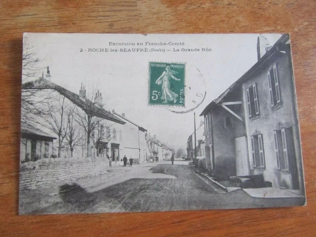 25 Cpa Roche Les Beaupre La Grande Rue