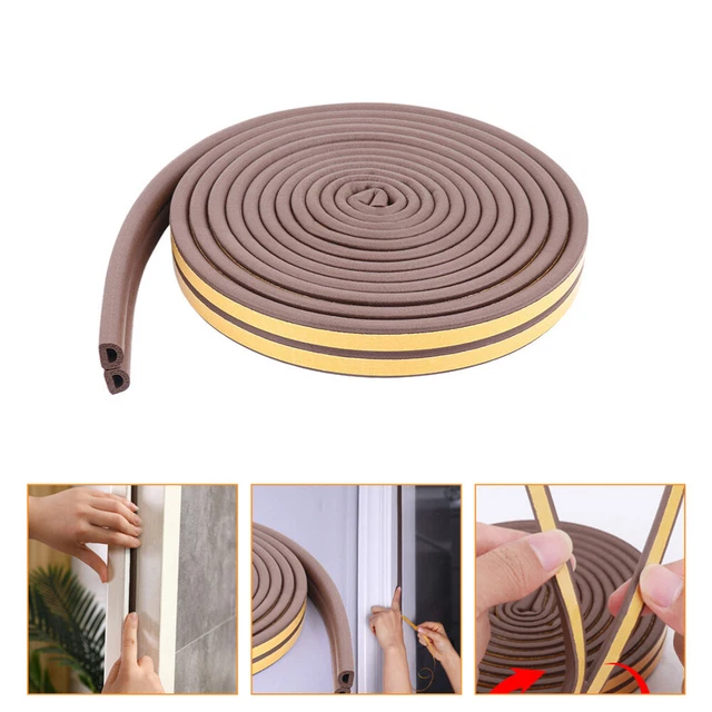 3 Rollos Sello Etileno-Propileno-Caucho Tirador Puerta Anticolisión Marrón