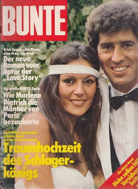 BUNTE ALAIN DELON und Mireille Darc,Steve McQueen,Jack White,Romy ...