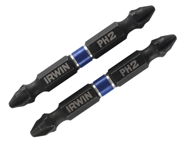 IRWIN Impact Double-Ended Screwdriver Bits Phillips PH2 60mm (Pack 2) IRW19233