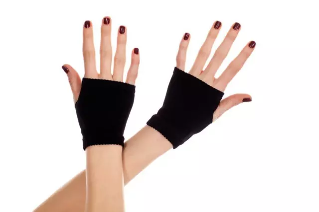 sexy MUSIC LEGS basic PLAIN short WRIST length FINGERLESS hand WARMERS gloves