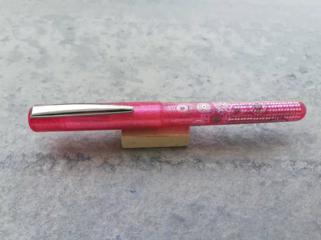 Estilografica (Fountain Pen) Inoxcrom Modelo Rosado Y Acero Es Nueva Años 2000