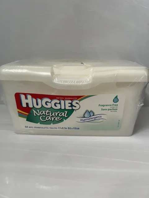 Huggies Baby Wipes Pop Up Container Reusable  Tub Natural Care New Sealed NOS