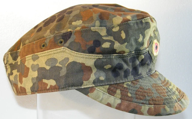 1998 GERMAN ARMY Bundeswehr Field Service Cap Size 58 Flecktarn Camo ...