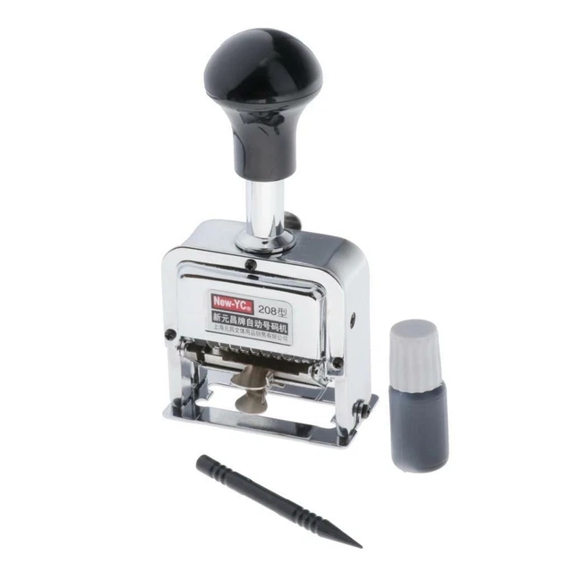 Codeur - Numéroteur Automatique à 8 Chiffres - Timbre à Date En Métal -208