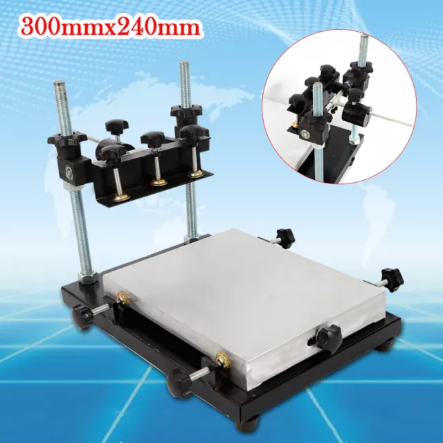 PCB SMT Height Adjustable Manual Stencil Printer solder paste printer 120MM USA