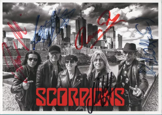 Scorpions   Autogrammkarte  15 x 21 cm