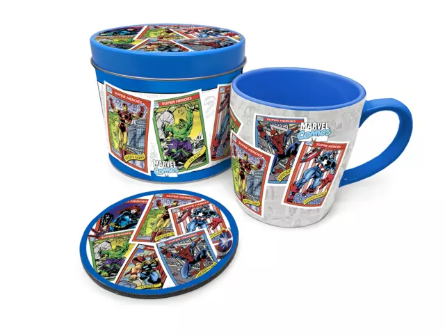 Marvel - Ensemble cadeau "Carte de collection" - Dessous de verre et Mug