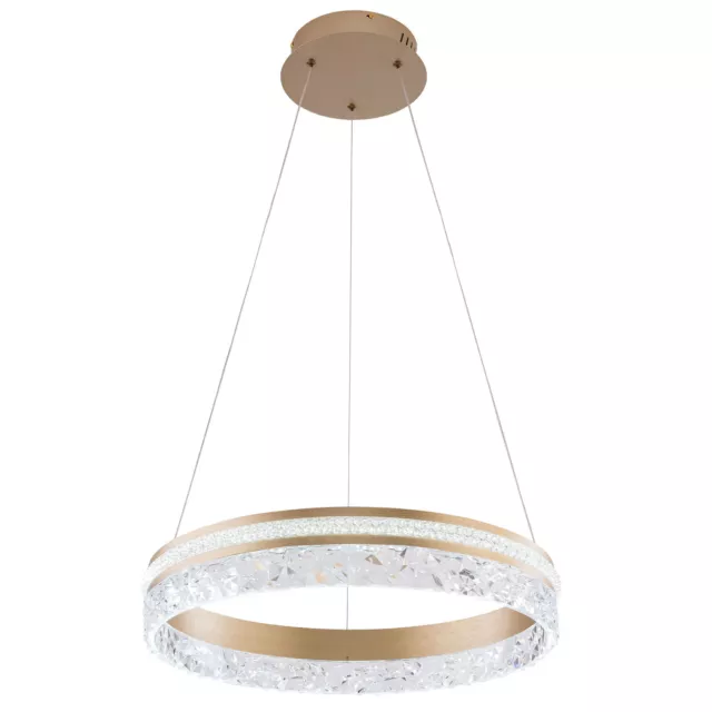 Modern Round LED Ring Pendant Light Chandelier Ceiling Light Fixture Lamp Gold