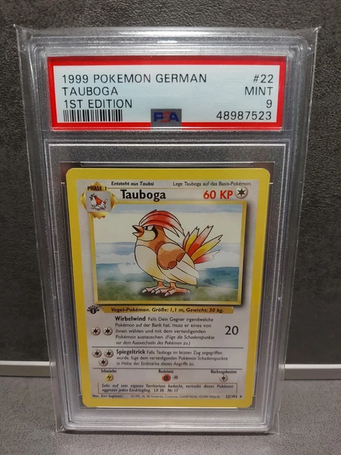 Pokemon Karte Tauboga 1st Edition Base Basis Set Mint PGS, GSG, BGS, PSA