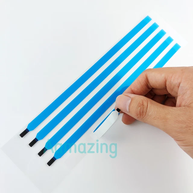 Pull tabs stretch release adhesive strips for LCD screen with tabs - Set of 10