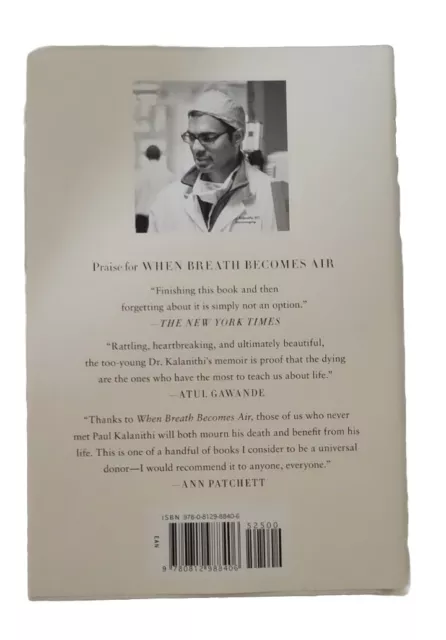 When Breath Becomes Air : A Memoir by Paul Kalanithi (2016, Hardcover, Large... 2