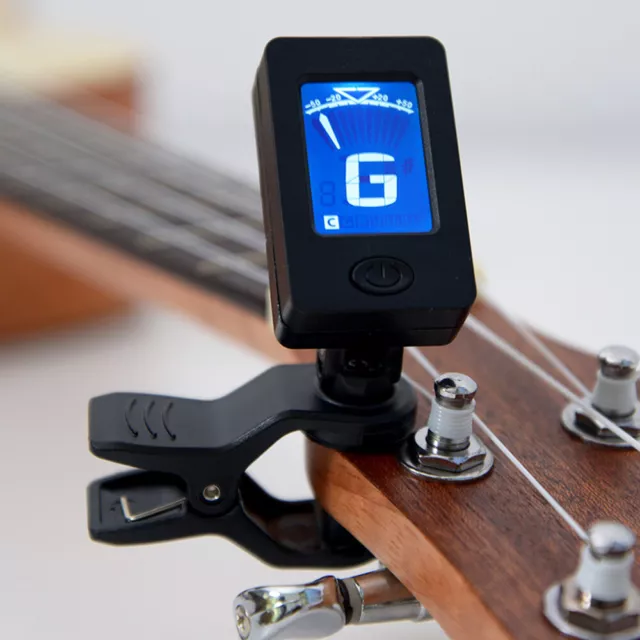 1PCS Digital Chromatic LCD Clip-On Electric Tuner For Bass Guitar Ukulele Violin