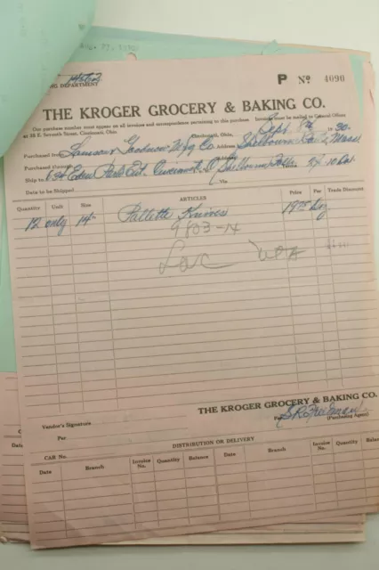 1930 Lamson Goodnow Kroger Grocery Baking Co Cincinnati OH Ephemera P1493J