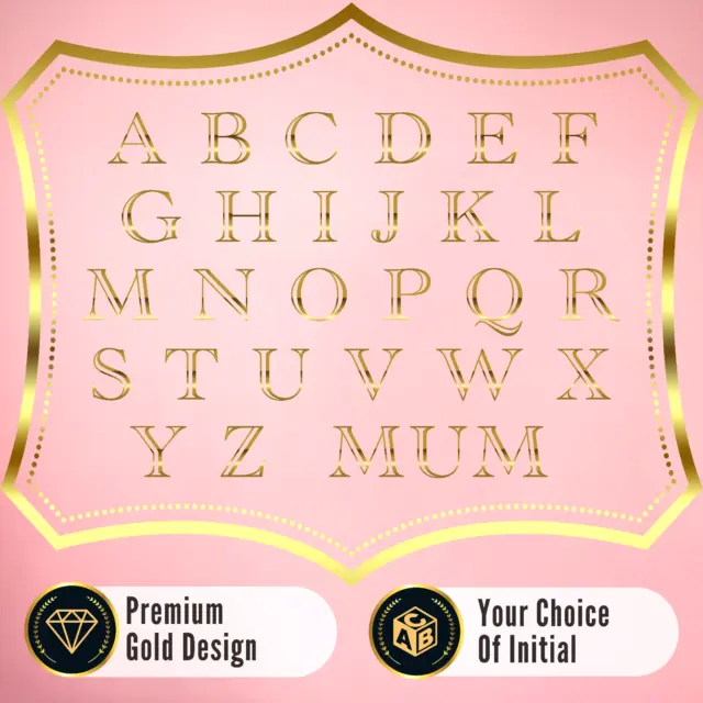 Personalised Gin Glass + Your Choice of Initial | Gold Bar Accessories Included 3