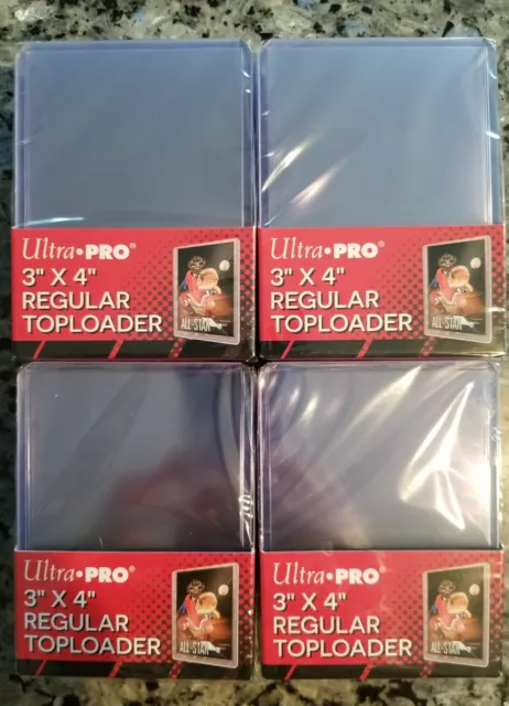 100 Ultra Pro Regular 3x4 Toploaders (4@25ct packs)