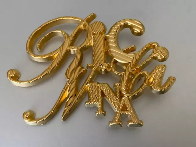 Superb Vintage French Designer Brooch NINA RICCI signed in its box 6cm by 4cm