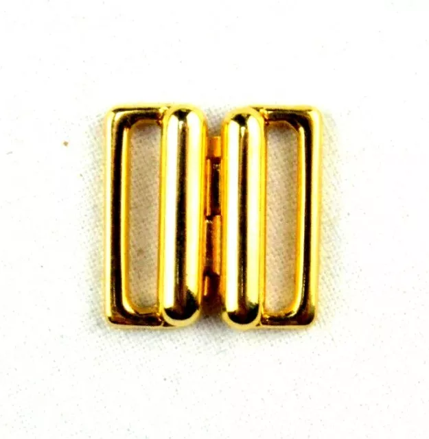 Bikini Verschluss  Gold  15 mm Trägerbandbreite