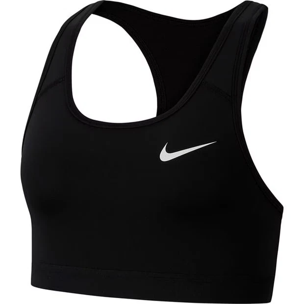 NIKE Womens Black Pro Swoosh Sports Bra Medium UK Ladies 12 BNWT