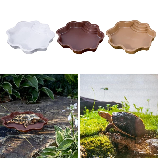 HPDL Large Reptile Water Bowl Turtle Bath Bowl For Food Bath And